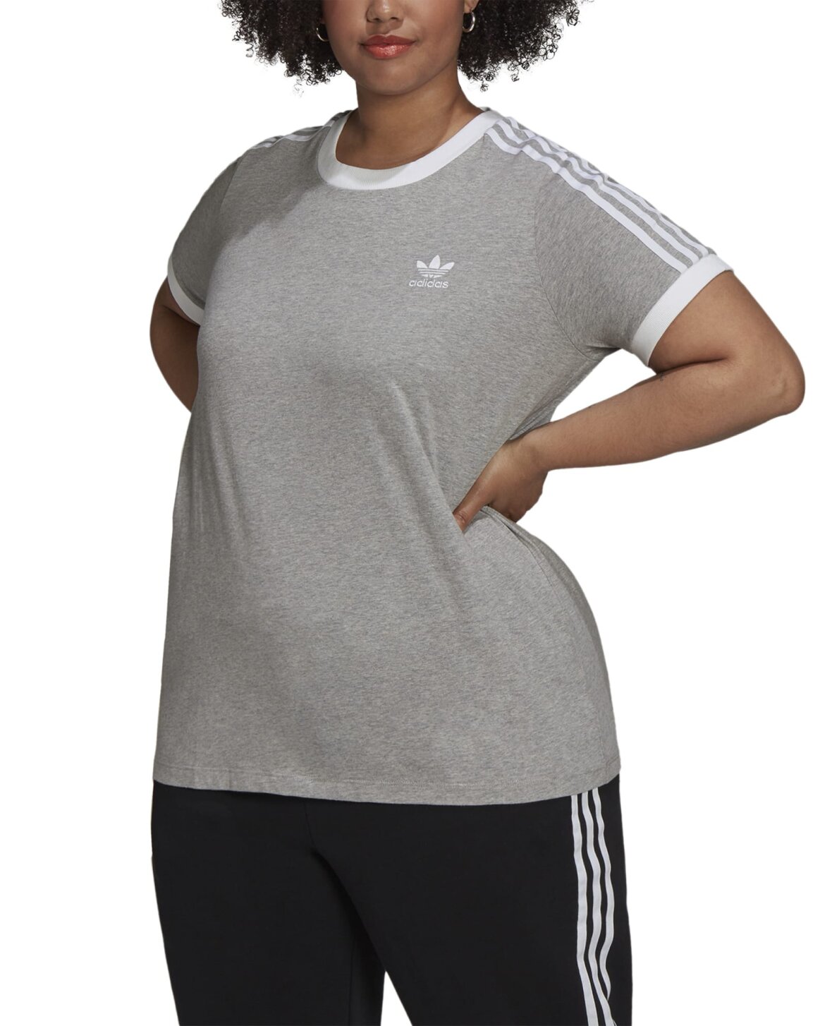 TSHIRT ADIDAS W 3 STRIPES TEE PLUS SIZE