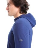 ICEBREAKER  - ICEBREAKER HERRE MIDLAYER MED HÆTTETRØJE M DESCENDER LS ZIP HOOD