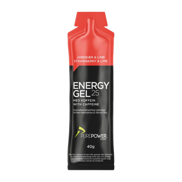PUREPOWER SPORT A/S - ENERGY GEL KOFFEIN JORBÆR/LIME