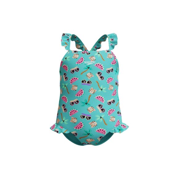 Speedo MNO - GIRLS DIGITAL FRILL SWIMSUIT