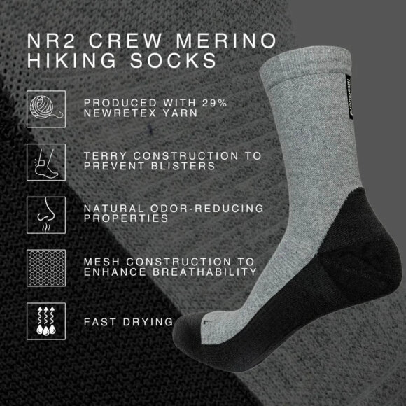 LIITEGUARD - NR2 CREW MERINO HIKING SOCKS